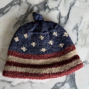 Vintage Ralph Lauren wool patriotic knit hat.Red, white and blue